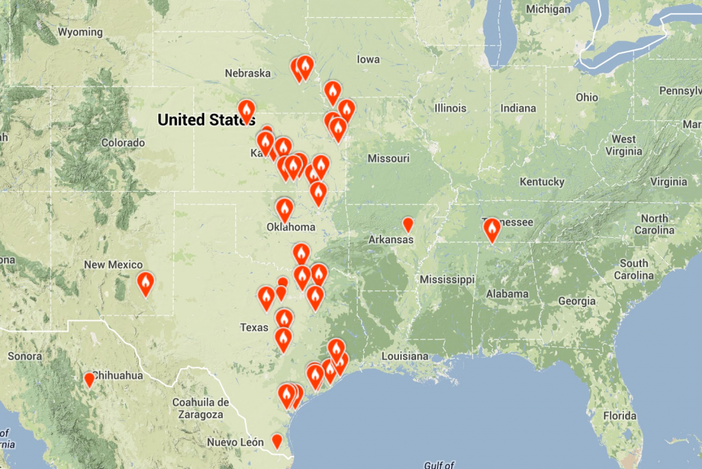 Locations reporting Baird's Sandpiper on eBird in 2014. Red pins indicate sightings in the last 30 days.