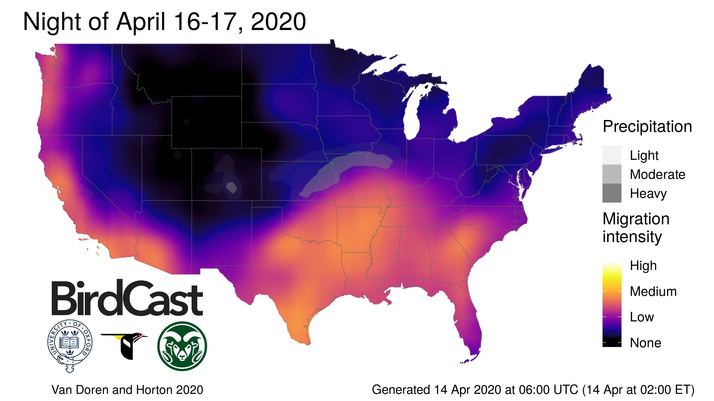 Forecast map with new color scheme